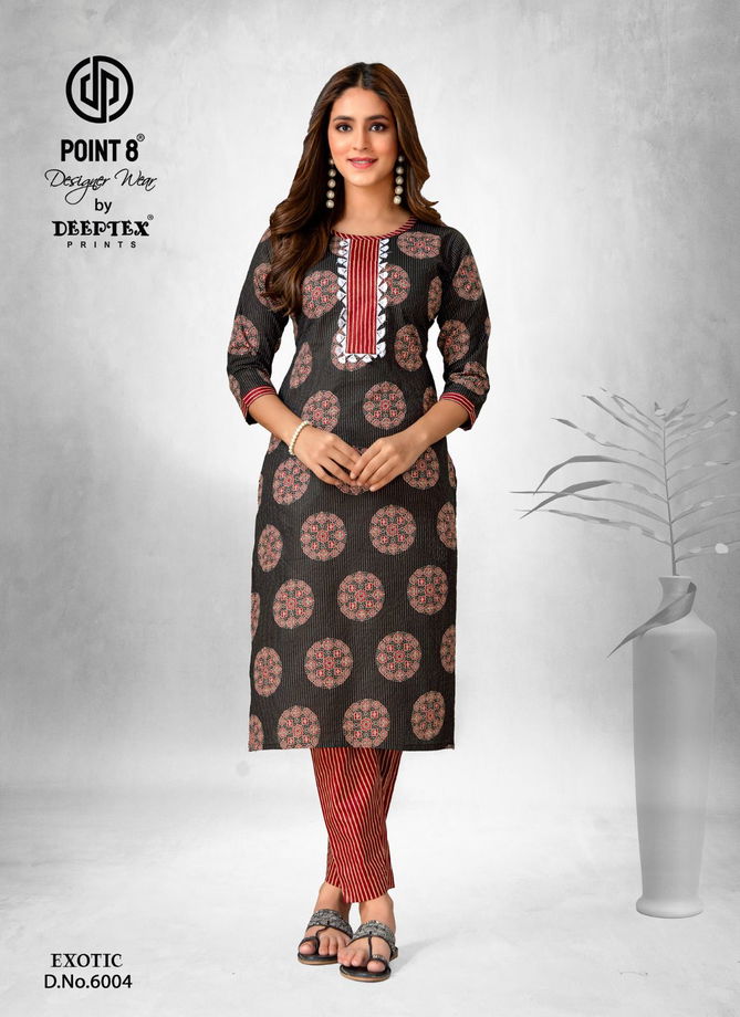 Exotic Vol 6 By Deeptex Printed Cotton Kurti With Bottom Wholesale Shop In Surat
